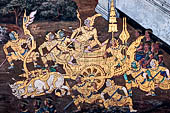 Detail from a mural painting with a 'Ramakien' motif - Thai version of the Indian Ramayana - from the temple complex of the Emerald Buddha, Bangkok (late 18th century) 